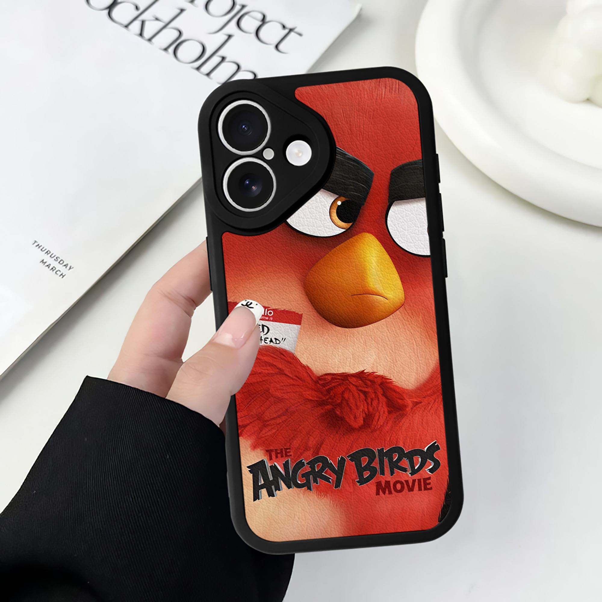 （画像用） Angry Birds アングリーバード 【iPhone 16シリーズ対応】シリコンスマホケース（レザー調） 材質：シリコン